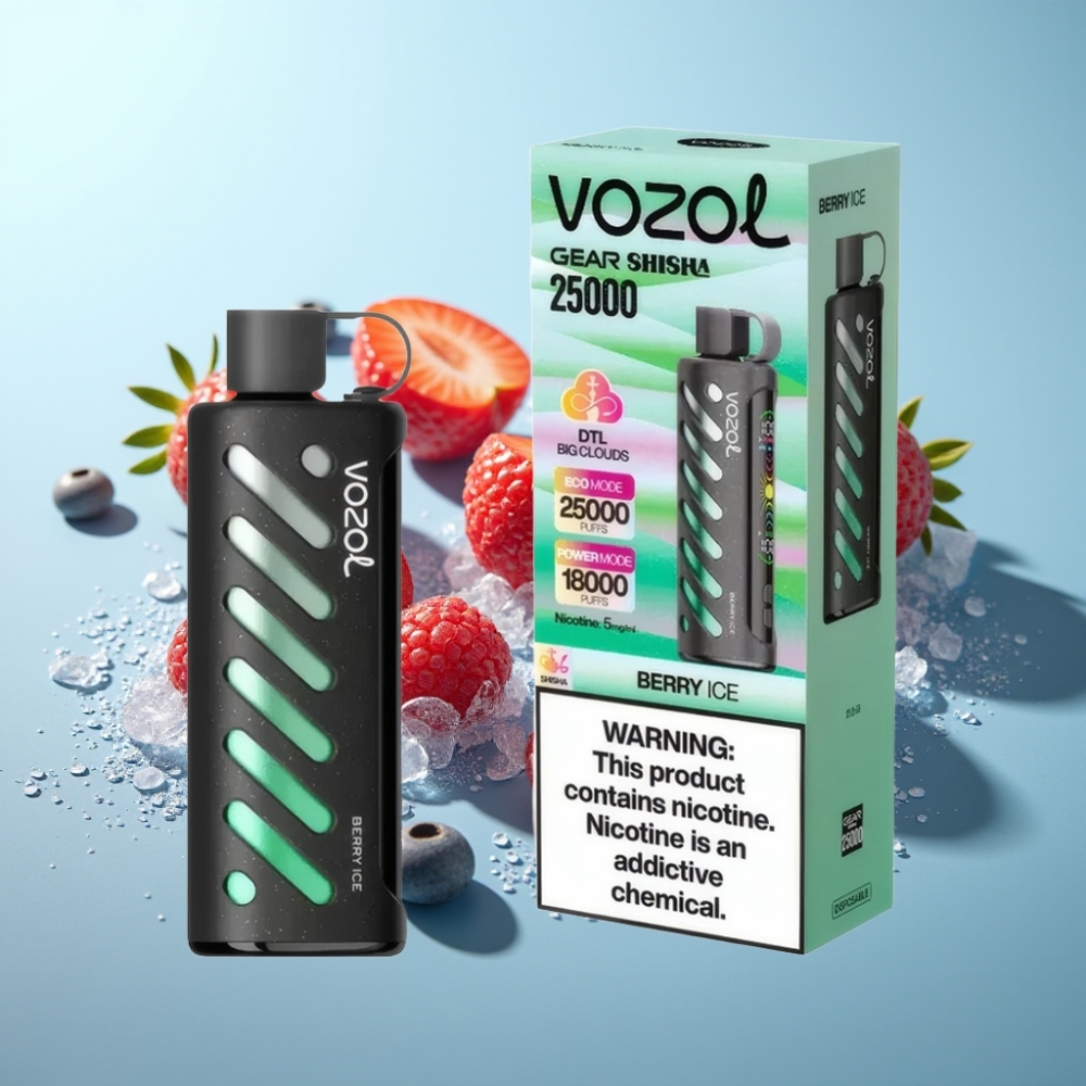 vape suppliers in Bulgaria VOZOL Gear Shisha 25000 Пуфове Dual Mesh Ягодов Лед