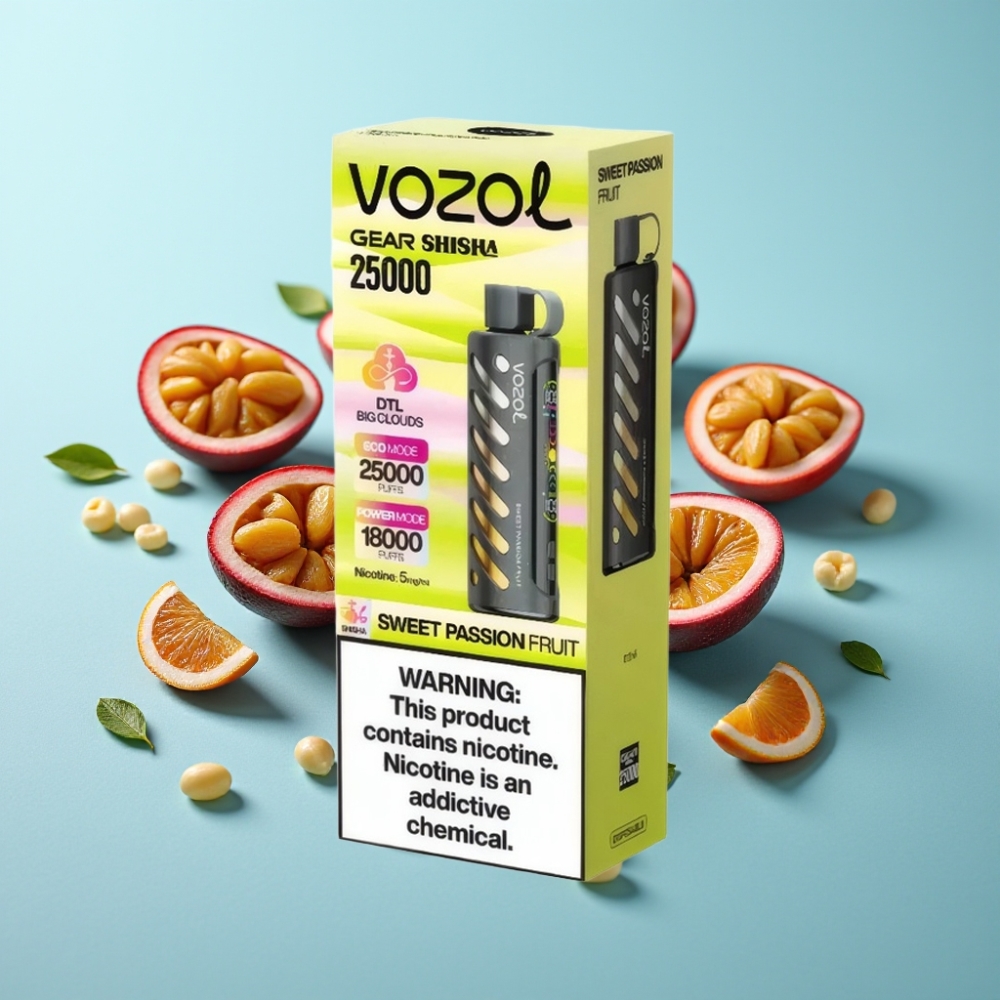 vape suppliers in Bulgaria VOZOL Gear Shisha 25000 Пуфса Сладък Пъпеш 5mg/ml Dual Mesh