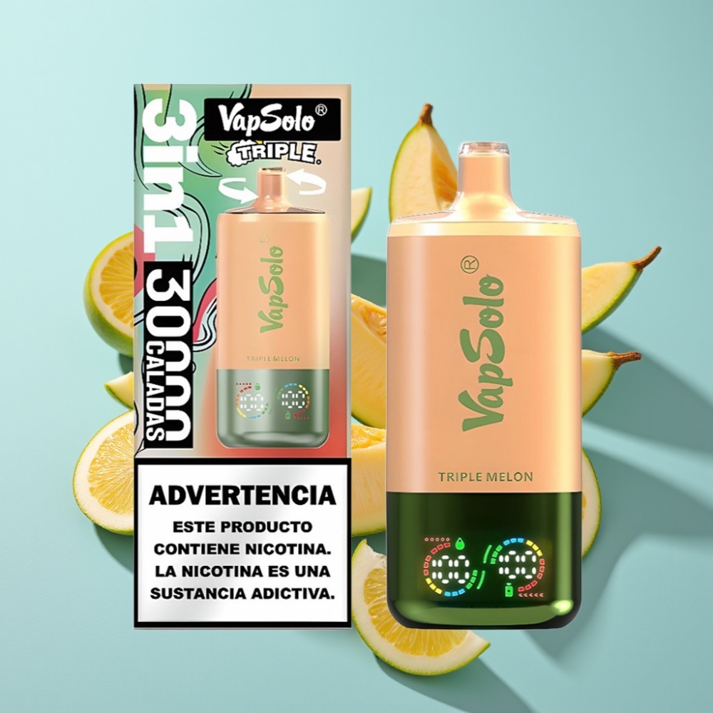 vape suppliers in Bulgaria VapSolo Triple 30000 Puffs 40ml Тройна Пъпеш Type-C