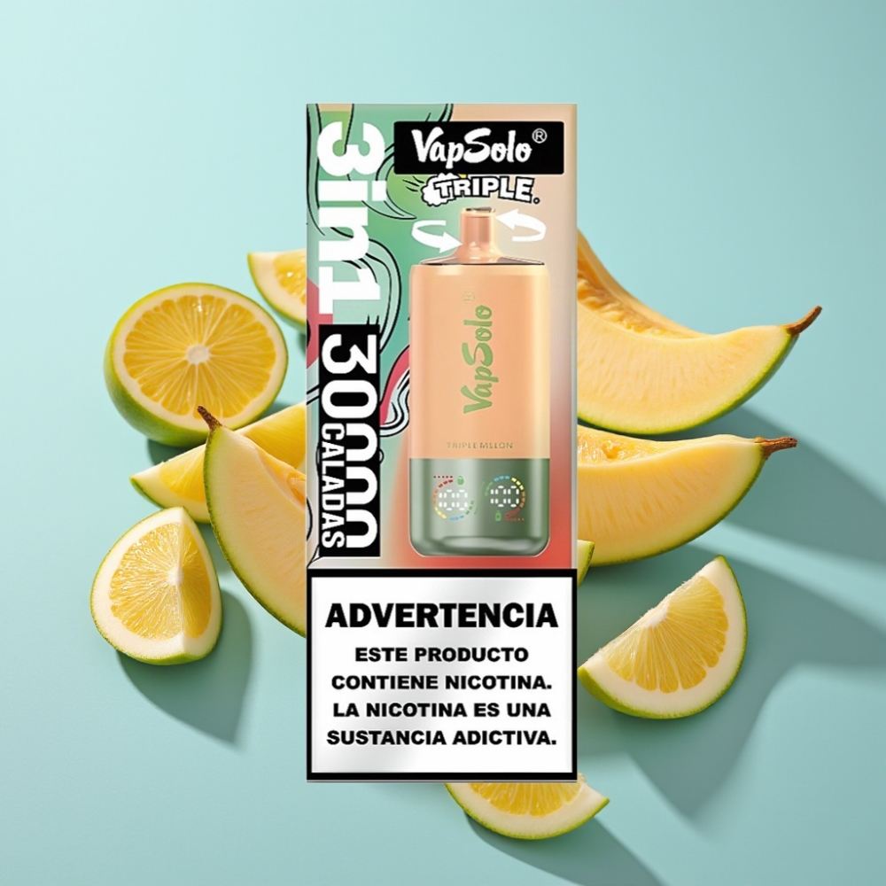 vape suppliers in Bulgaria VapSolo Triple 30000 Puffs 40ml Тройна Пъпеш Type-C