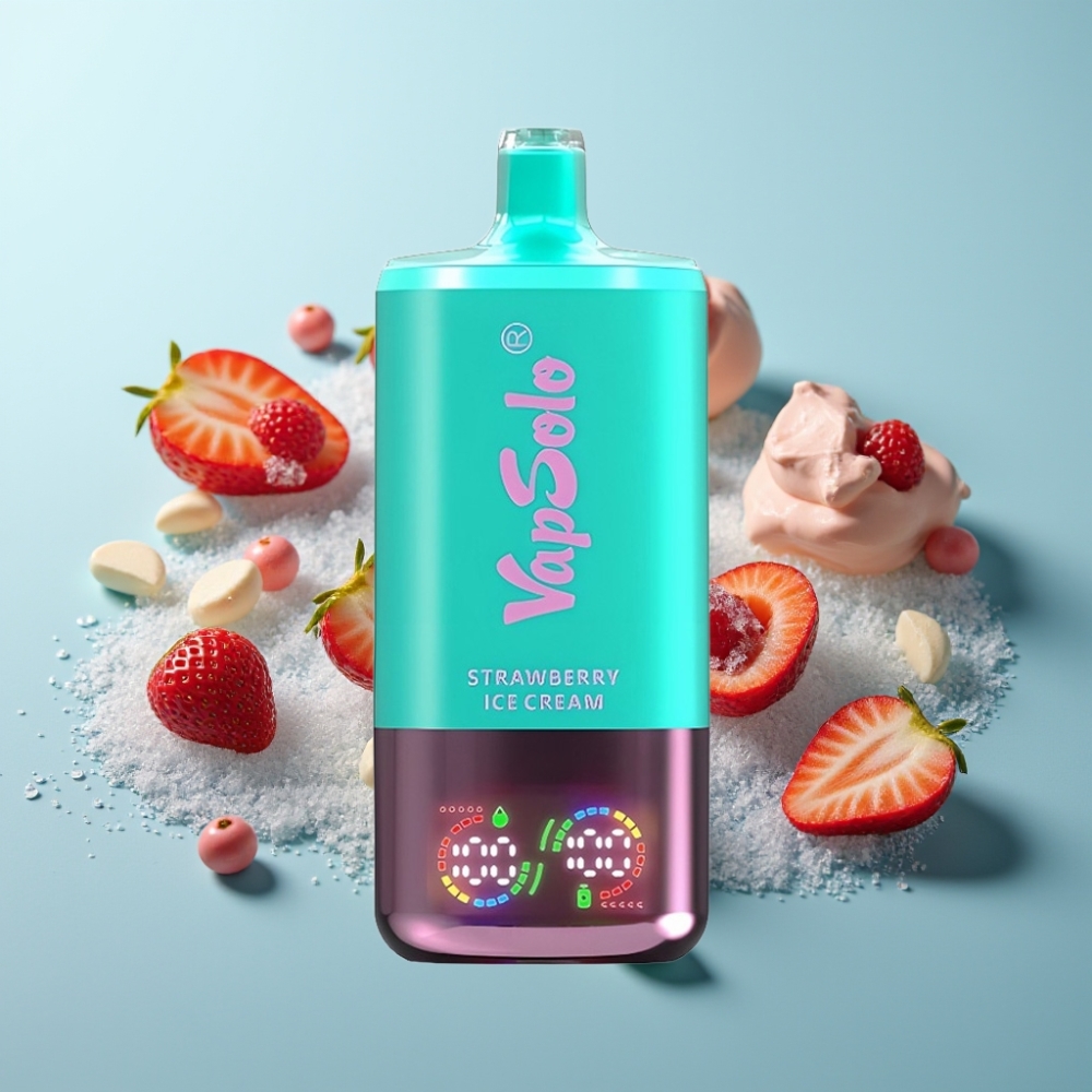 vape suppliers in Bulgaria VapSolo Triple 30000 Пуфове Ягодов Сладолед 40ml 50mg