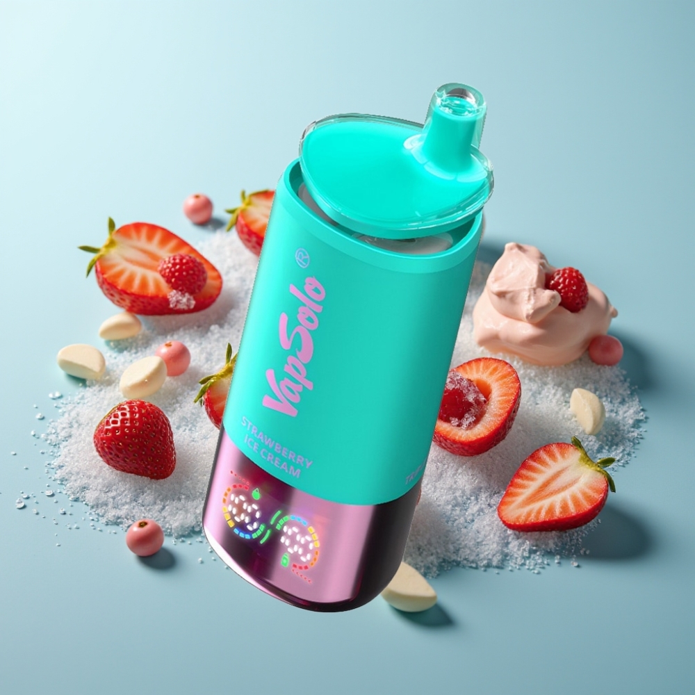 vape suppliers in Bulgaria VapSolo Triple 30000 Пуфове Ягодов Сладолед 40ml 50mg