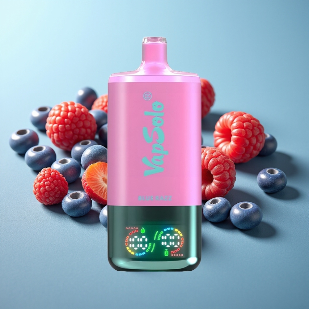 vape suppliers in Bulgaria VapSolo Triple 30000 Пуфса Тип-C 40ml Син Малина