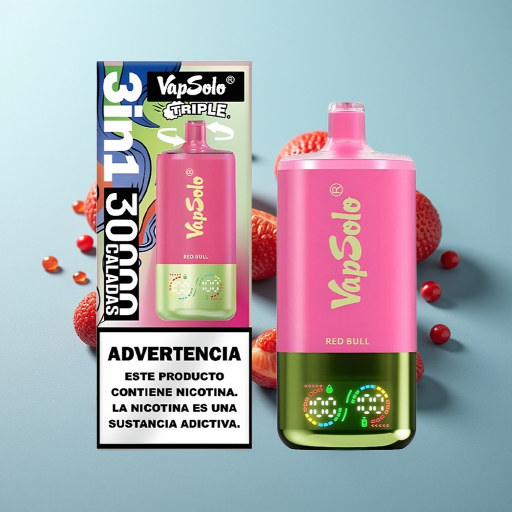 vape suppliers in Bulgaria VapSolo Triple 30000 Пуфса Червен Бик 40ml Type-C