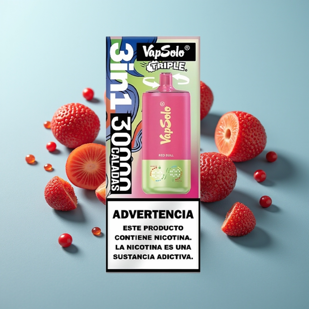 vape suppliers in Bulgaria VapSolo Triple 30000 Пуфса Червен Бик 40ml Type-C