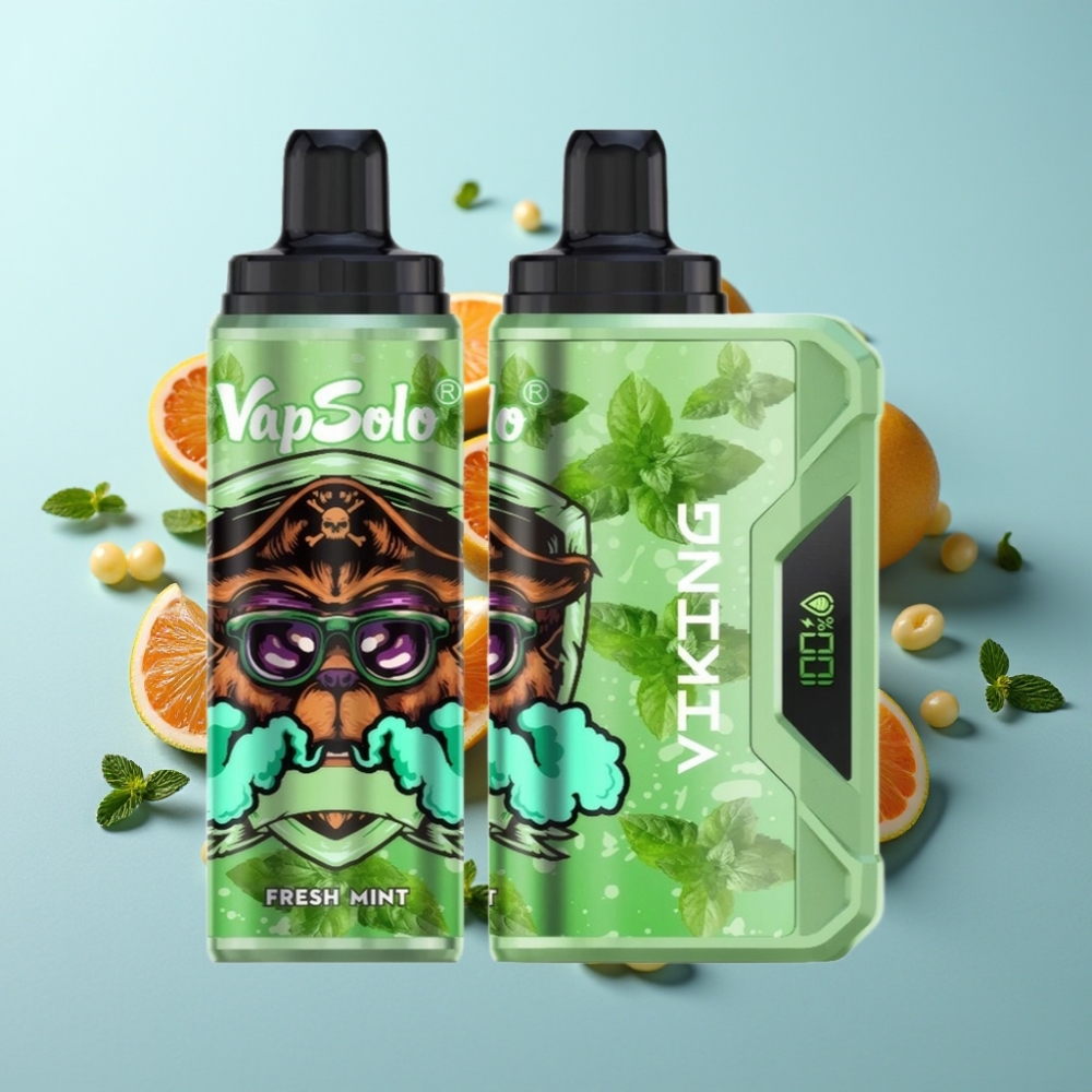 vape suppliers in Bulgaria VapSolo VIKING 12000 Puffs 22ml Свежа мента Disposable Vape