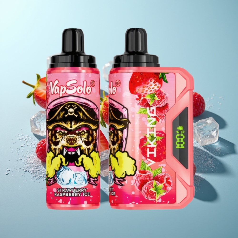vape suppliers in Bulgaria VapSolo VIKING 12000 Пуфове Disposable Vape Ягода Малина Лед