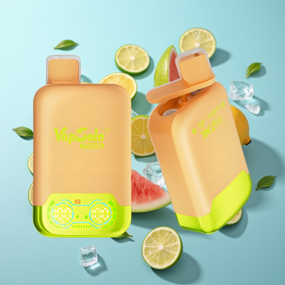 vape suppliers in Bulgaria Vapsolo Twins 20000 Пуфса Лимон Лайм  Диня Лед 40ml Type-C